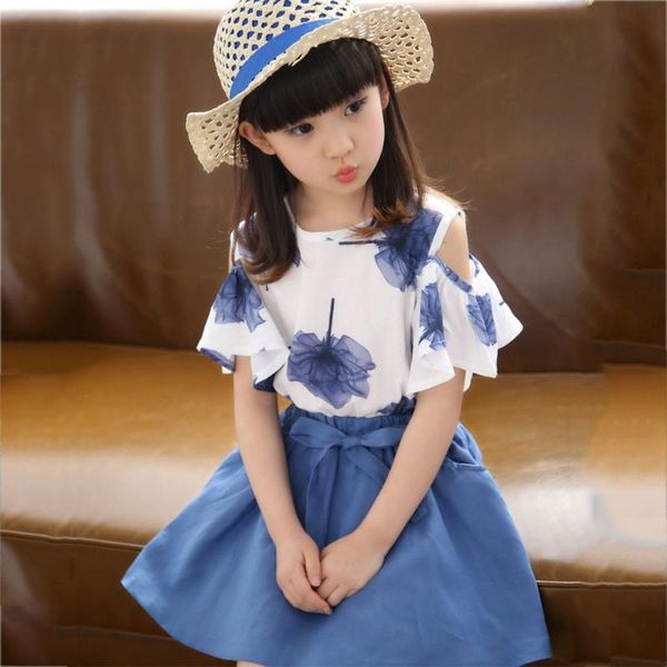 clothing sets 40jc girls two pieces summer outfits short sleeve round neck t-shirts + skirt, White
clothing sets 40jc girls two pieces summer outfits short sleeve round neck t-shirts + skirt, White