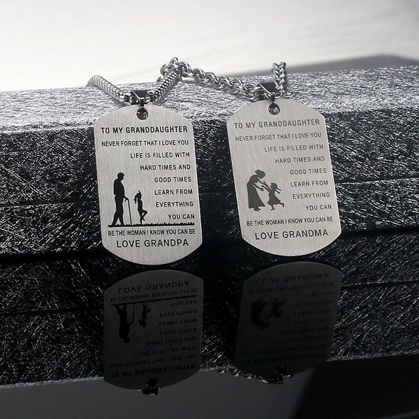 pendant necklaces simple stainless steel square love family member tag fashion gift present jewelry, Silver
pendant necklaces simple stainless steel square love family member tag fashion gift present jewelry, Silver