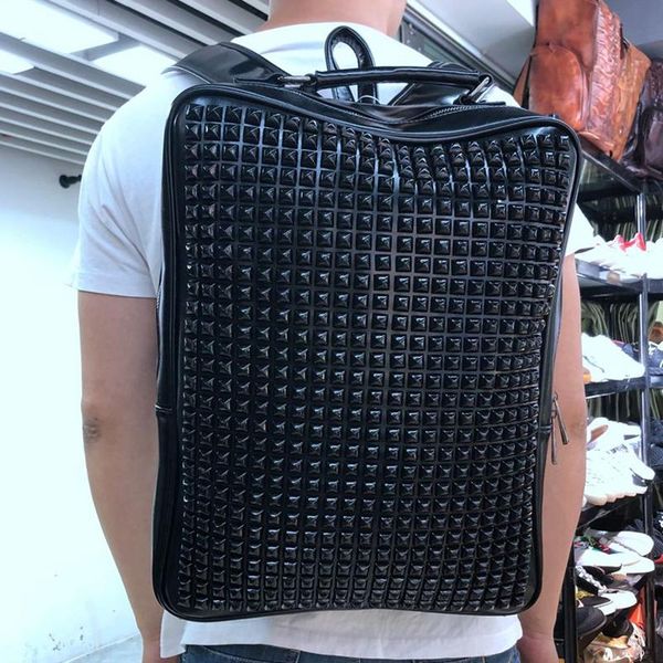 backpack male personality rivet leather schoolbag computer bag fashion travel large capacity leisure
backpack male personality rivet leather schoolbag computer bag fashion travel large capacity leisure