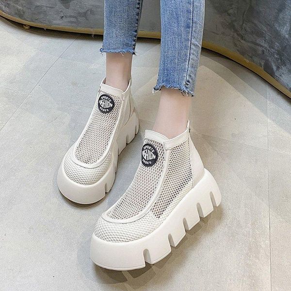 women's summer boots 2021 women breathable platform ankle shoes ladies thick sole hollow out casual zapatillas mujer, Black
women's summer boots 2021 women breathable platform ankle shoes ladies thick sole hollow out casual zapatillas mujer, Black