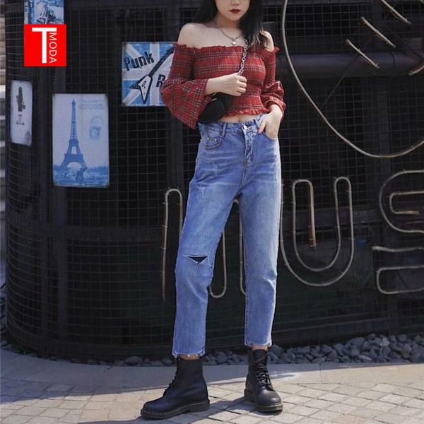 lovely holes jeans women solid trendy elegant all-match high-quality korean style loose leisure daily womens female women's, Blue
lovely holes jeans women solid trendy elegant all-match high-quality korean style loose leisure daily womens female women's, Blue