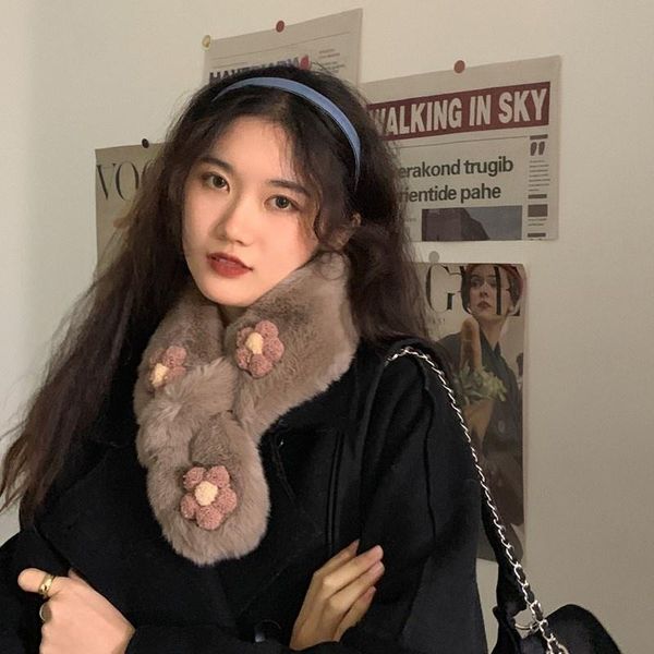scarves temperament korean girl small flower wool female autumn black and white winter student thickened warm solid color plush scarf, Blue;gray
scarves temperament korean girl small flower wool female autumn black and white winter student thickened warm solid color plush scarf, Blue;gray