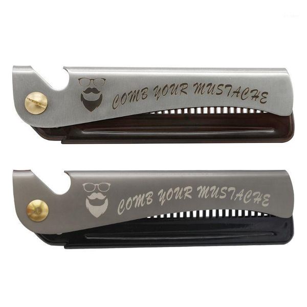 men portable spring stainless steel folding comb retro big back head beard groom 896d1, Silver
men portable spring stainless steel folding comb retro big back head beard groom 896d1, Silver