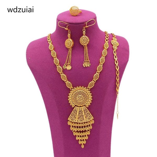 earrings & necklace wdzuiai trendy gold color/copper dubai african bracelet ring jewelry set french women bridal wedding gifts, Silver
earrings & necklace wdzuiai trendy gold color/copper dubai african bracelet ring jewelry set french women bridal wedding gifts, Silver