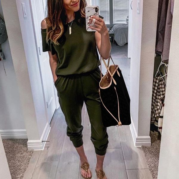 women's jumpsuits & rompers women summer short sleeve casual slim female off shoulder solid streetwear sj2813u, Black;white
women's jumpsuits & rompers women summer short sleeve casual slim female off shoulder solid streetwear sj2813u, Black;white