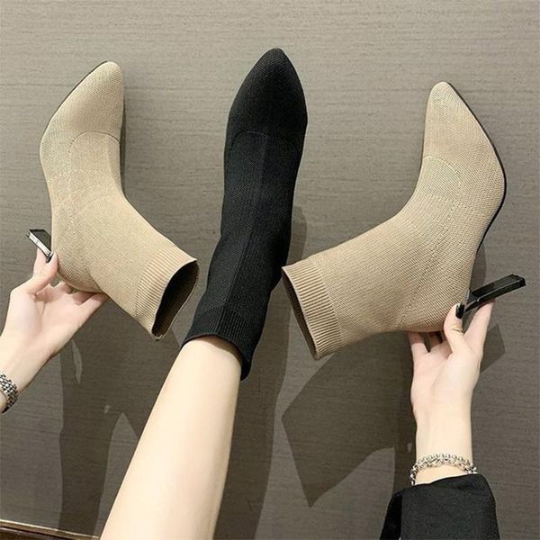 boots sock for women stretch fabric thin high heels ladies shoes autumn winter fashion female short botas mujer 2021 woman, Black
boots sock for women stretch fabric thin high heels ladies shoes autumn winter fashion female short botas mujer 2021 woman, Black