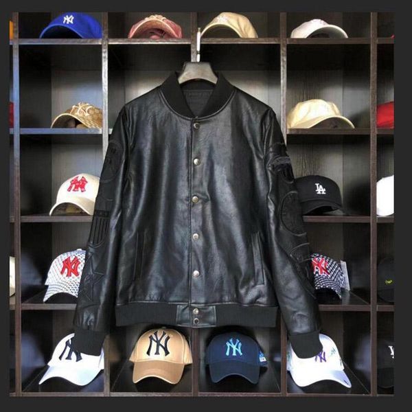 men's jackets and women's baseball uniform jacket, classic fashion couple jacket b070, Black;brown
men's jackets and women's baseball uniform jacket, classic fashion couple jacket b070, Black;brown