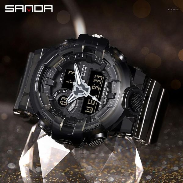 wristwatches sanda fashion men sports watches g style quartz led digital clock man military waterproof watch relogio masculino, Slivery;brown
wristwatches sanda fashion men sports watches g style quartz led digital clock man military waterproof watch relogio masculino, Slivery;brown