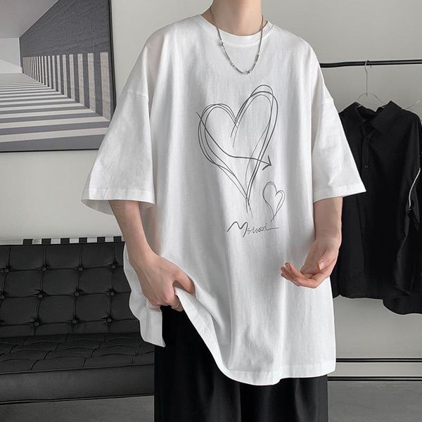 men's t-shirts short-sleeved simple wild tide brand ins summer loose t-shirt trend 2021 jacket round neck hong kong style half sleeve, White;black
men's t-shirts short-sleeved simple wild tide brand ins summer loose t-shirt trend 2021 jacket round neck hong kong style half sleeve, White;black