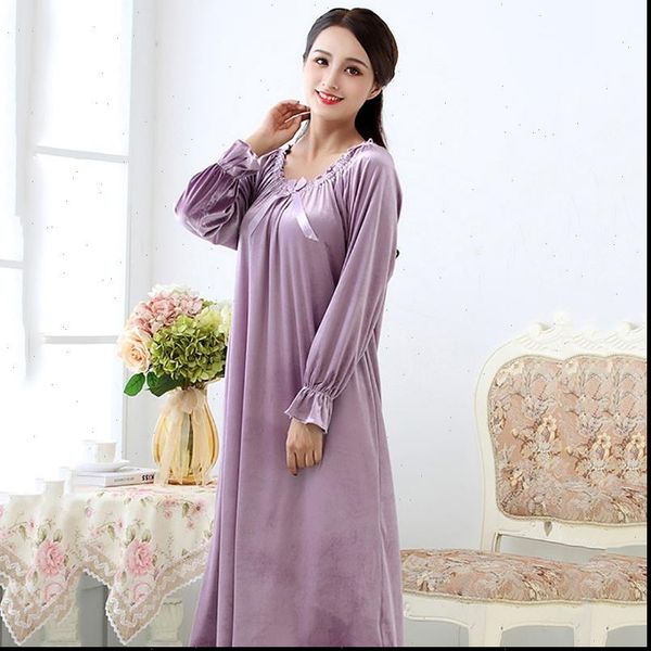 autumn velvet knitting nightgown women sleepwear girl winter comfortable elegant long sleeve sleepdress sleep wear nightdress, Black;red
autumn velvet knitting nightgown women sleepwear girl winter comfortable elegant long sleeve sleepdress sleep wear nightdress, Black;red