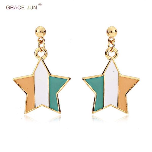 clip-on & screw back grace jun fashion stripe five-pointed star clip on earrings and drop pierced for women luxury jewelry factory wholesale, Silver
clip-on & screw back grace jun fashion stripe five-pointed star clip on earrings and drop pierced for women luxury jewelry factory wholesale, Silver