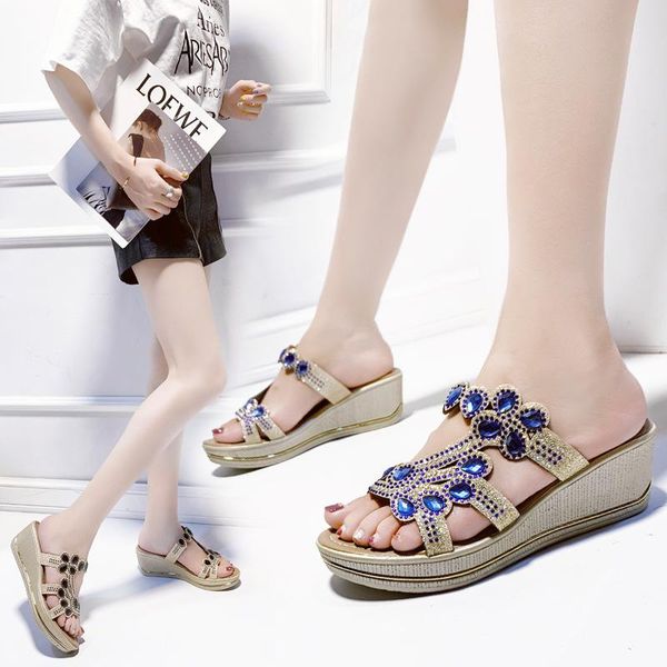 summer wedges sandals women platform shoes rhinestone fashion ladies party woman wedge heel 5.5cm yx2299, Black
summer wedges sandals women platform shoes rhinestone fashion ladies party woman wedge heel 5.5cm yx2299, Black