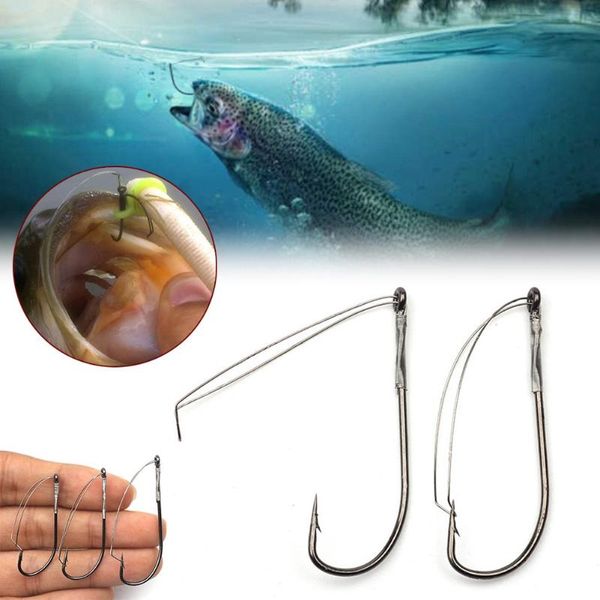 10pcs/box weedless barbed fishing hook 1/0 2/0 3/0 bass single worm lure bait holder pesca fish tackle accessories hooks
10pcs/box weedless barbed fishing hook 1/0 2/0 3/0 bass single worm lure bait holder pesca fish tackle accessories hooks