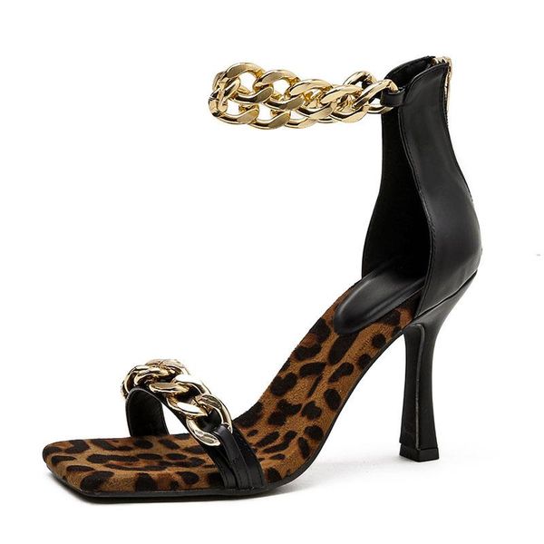 womens metal chain open toe stilettos high heel sandals shoes roman leopard pattern plus size 2021 dress, Black
womens metal chain open toe stilettos high heel sandals shoes roman leopard pattern plus size 2021 dress, Black