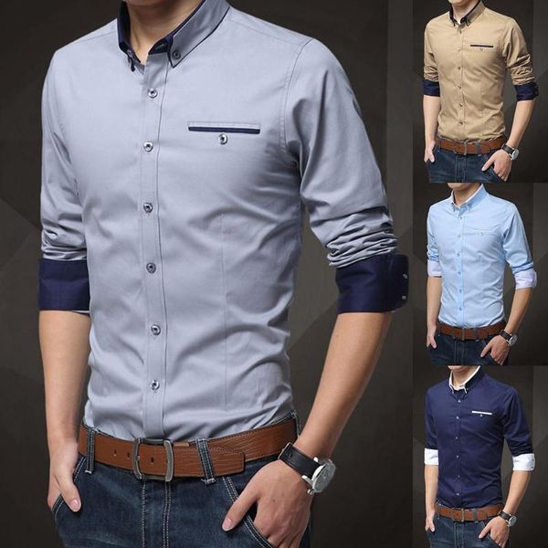 men's casual shirts business men solid color long sleeve block cuff slim buttons down shirt plus size fits most people to wear perfect, White;black
men's casual shirts business men solid color long sleeve block cuff slim buttons down shirt plus size fits most people to wear perfect, White;black