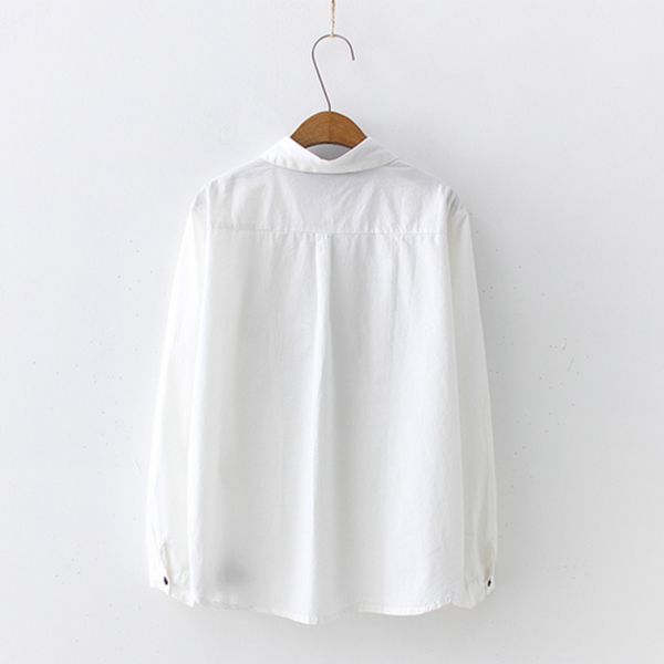 new arrival women cartoon cat embroidery cotton white shirt turn-down collar button up cute girls blouse with tie feminina blusa
new arrival women cartoon cat embroidery cotton white shirt turn-down collar button up cute girls blouse with tie feminina blusa