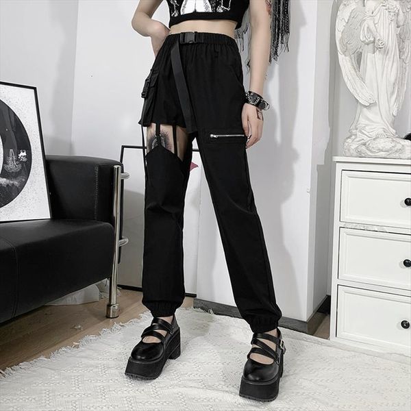 vintage fashion loose womens capri hollow out solid retro high waist splice zipper cargo casual streetwear trouser, Black;white
vintage fashion loose womens capri hollow out solid retro high waist splice zipper cargo casual streetwear trouser, Black;white
