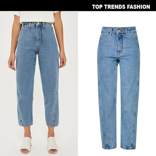 women's high waist casual loose wide leg washed denim capris special cutting splicing autumn and winter women's pants, Blue
women's high waist casual loose wide leg washed denim capris special cutting splicing autumn and winter women's pants, Blue