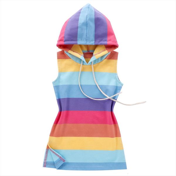 summer toddler baby girls girl dresses colorful stripes hooded casual rainbow split, Red;yellow
summer toddler baby girls girl dresses colorful stripes hooded casual rainbow split, Red;yellow