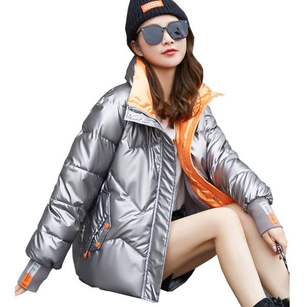 women's down & parkas jacket 2021 the short winter light leather coat women overcoat 2108f, Black
women's down & parkas jacket 2021 the short winter light leather coat women overcoat 2108f, Black