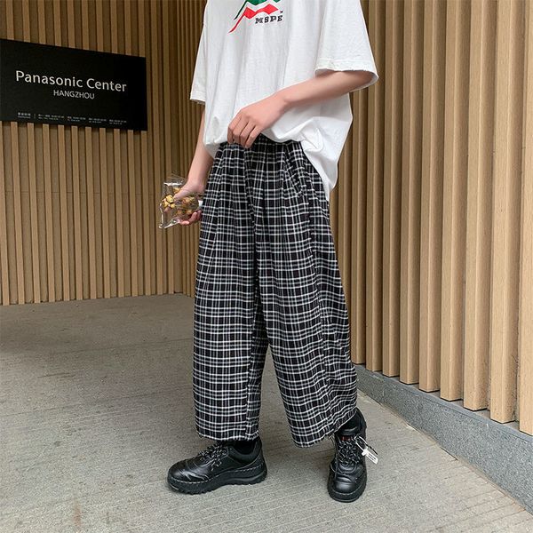 men's pants baggy hip hop casual loose plaid drawstring large oversized sweatpants japanese streetwear fashion wide leg btph, Black
men's pants baggy hip hop casual loose plaid drawstring large oversized sweatpants japanese streetwear fashion wide leg btph, Black