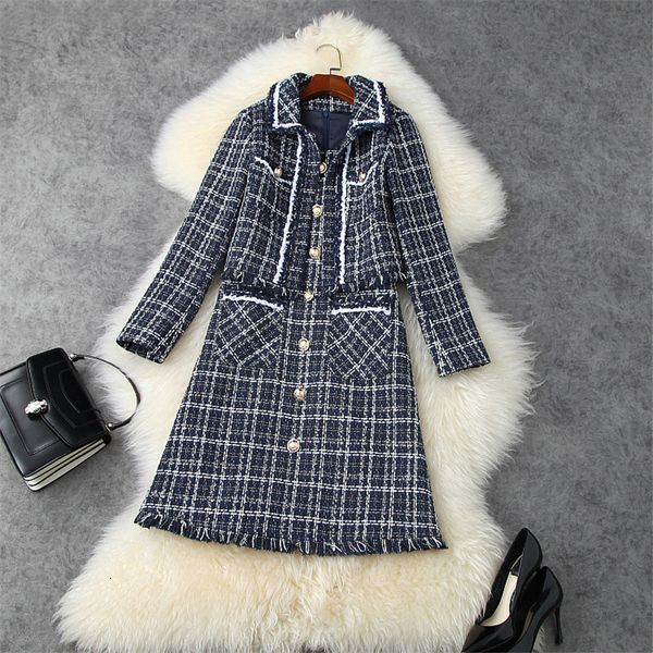 two piece dress runway fashion designer female turn down collar chess short tweed wool jacket and tank dressed in autumn clothes winter 0s4j, White
two piece dress runway fashion designer female turn down collar chess short tweed wool jacket and tank dressed in autumn clothes winter 0s4j, White