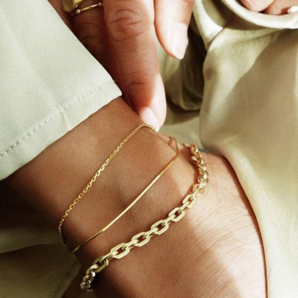 anklets multi-layer set gold color simple chain for women beach foot jewelry leg ankle bracelets accessories, Red;blue
anklets multi-layer set gold color simple chain for women beach foot jewelry leg ankle bracelets accessories, Red;blue