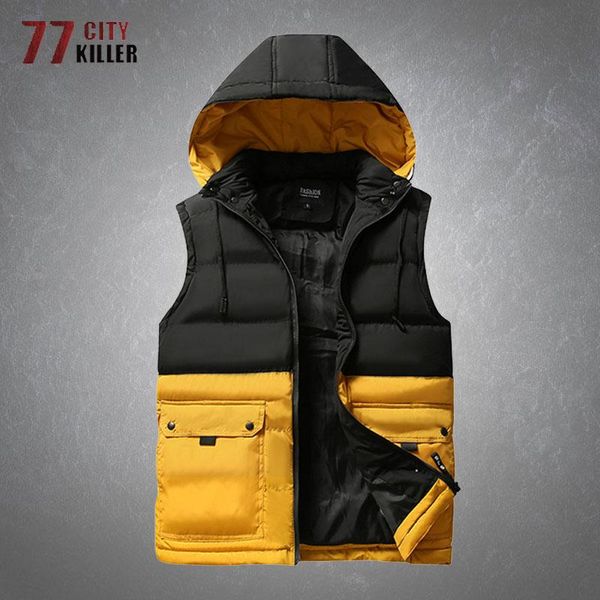 men's vests winter men's sleeveless hooded vest thicken warm waterproof parkas jackets male casual zipper loose cardigan waistcoat, Black;white
men's vests winter men's sleeveless hooded vest thicken warm waterproof parkas jackets male casual zipper loose cardigan waistcoat, Black;white