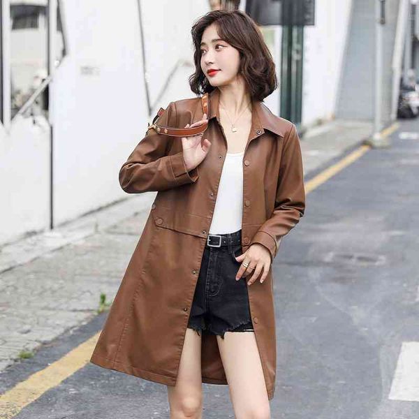 entity medium and long pu leather women's coat new korean sleeve fashion motorcycle jacket, Black
entity medium and long pu leather women's coat new korean sleeve fashion motorcycle jacket, Black