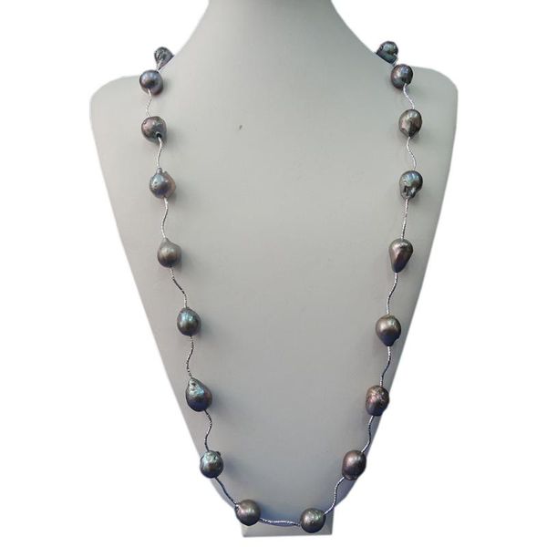 100% NATURE FRESHWATER PEARL NECKLACE-Black Baroque NECKLACE,good Quality-90 CM Long Necklace Chains, Silver
100% NATURE FRESHWATER PEARL NECKLACE-Black Baroque NECKLACE,good Quality-90 CM Long Necklace Chains, Silver