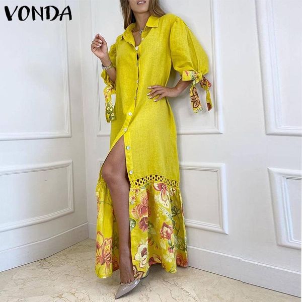 casual dresses patchwork shirt dress 2021 vonda women elegant robe lapel collar floral printed long maxi party pleated vestido, Black;gray
casual dresses patchwork shirt dress 2021 vonda women elegant robe lapel collar floral printed long maxi party pleated vestido, Black;gray