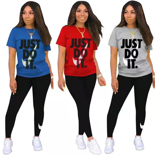 2022 brand women tracksuits short sleeve 2 piece set t-shirt pants summer spring jogging suit solid color letter outfits casual sportswear 7, Gray
2022 brand women tracksuits short sleeve 2 piece set t-shirt pants summer spring jogging suit solid color letter outfits casual sportswear 7, Gray