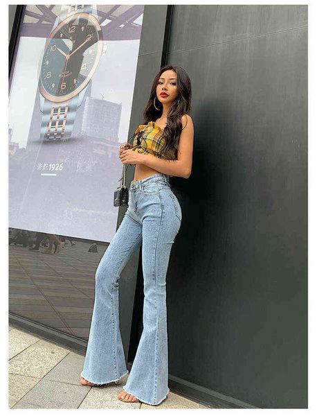 women vintage flared jeans adults high waisted solid color denim pants with pockets polyester fabric breathable and soft pants 211115, Blue
women vintage flared jeans adults high waisted solid color denim pants with pockets polyester fabric breathable and soft pants 211115, Blue