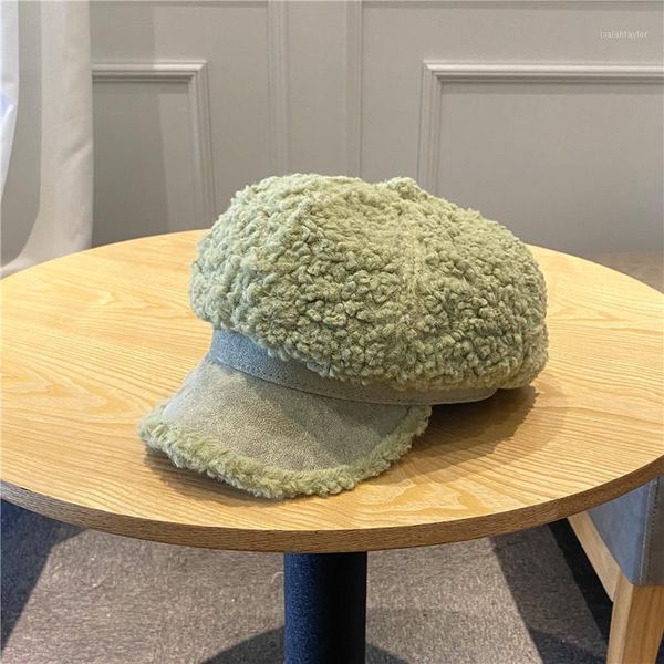 beret hat lady autumn and winter warm octagonal pure color british style vintage lamb down joker artist berets, Blue;gray
beret hat lady autumn and winter warm octagonal pure color british style vintage lamb down joker artist berets, Blue;gray