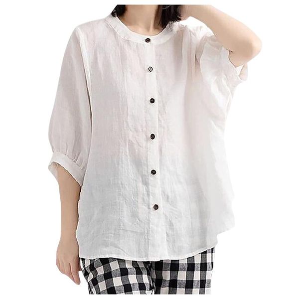 women's blouses & shirts short sleeve blouse and puffed shirt cotton linen button front loose blusas elegant lady work daily wear cami, White
women's blouses & shirts short sleeve blouse and puffed shirt cotton linen button front loose blusas elegant lady work daily wear cami, White