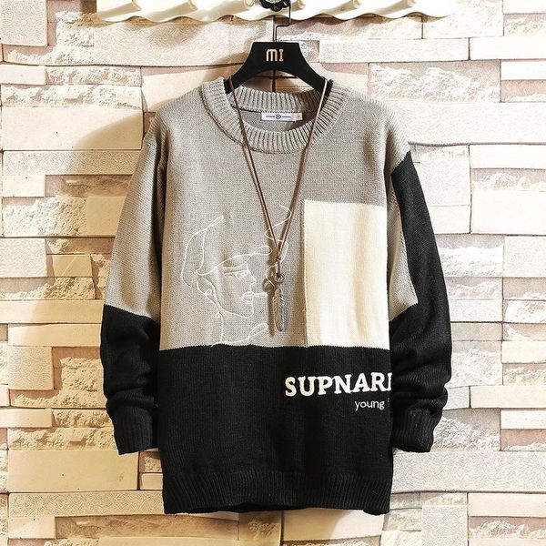 men's sweaters long sleeve stitched sweater, knitted round neck, large size 5xl, autumn winter series ljt4, White;black
men's sweaters long sleeve stitched sweater, knitted round neck, large size 5xl, autumn winter series ljt4, White;black