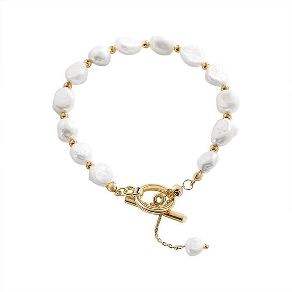 link, chain fashion baroque white natural freshwater pearl bracelet for women gold plated female bracelets jewelry wholesale, Black
link, chain fashion baroque white natural freshwater pearl bracelet for women gold plated female bracelets jewelry wholesale, Black
