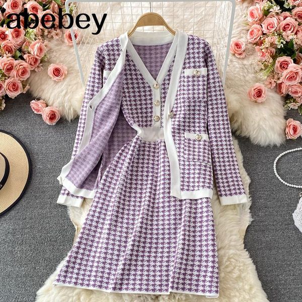 casual dresses women autumn winter houndstooth knitted set long sleeve single breasted cardigan+sleeveless tank dress two piece suits, Black;gray
casual dresses women autumn winter houndstooth knitted set long sleeve single breasted cardigan+sleeveless tank dress two piece suits, Black;gray