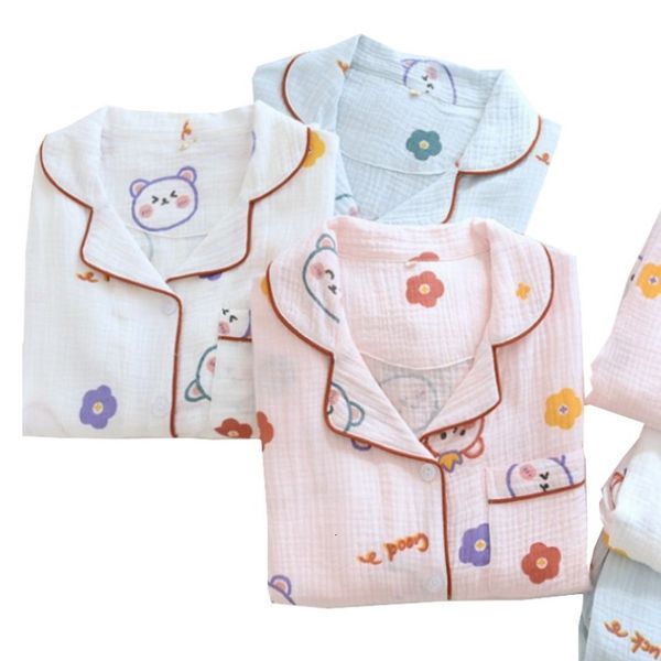 women's sleepwear 2021 spring & autumn new pajamas gauze gotton cute cartoon bear printed homewear soft loose turn-down collar 8g1, Black;red
women's sleepwear 2021 spring & autumn new pajamas gauze gotton cute cartoon bear printed homewear soft loose turn-down collar 8g1, Black;red