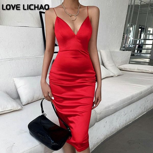 summer dress 2021 slim mid-length womens deep v-neck suspender red plus size women club midi casual dresses, Black;gray
summer dress 2021 slim mid-length womens deep v-neck suspender red plus size women club midi casual dresses, Black;gray