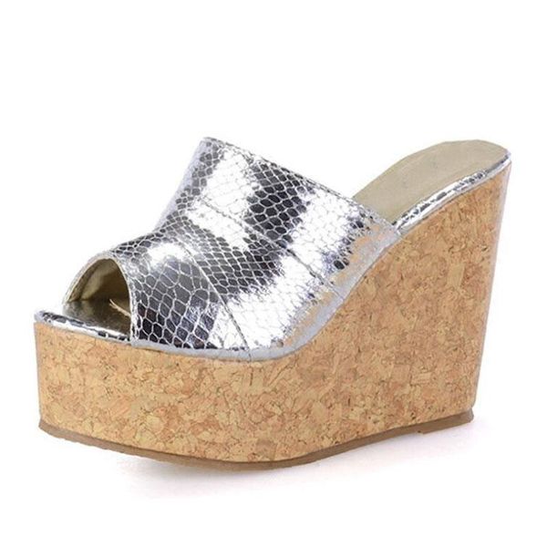 slippers europe america fashion sliver/gold high heels for women platform wedges sandals cool big size 40-43, Black
slippers europe america fashion sliver/gold high heels for women platform wedges sandals cool big size 40-43, Black