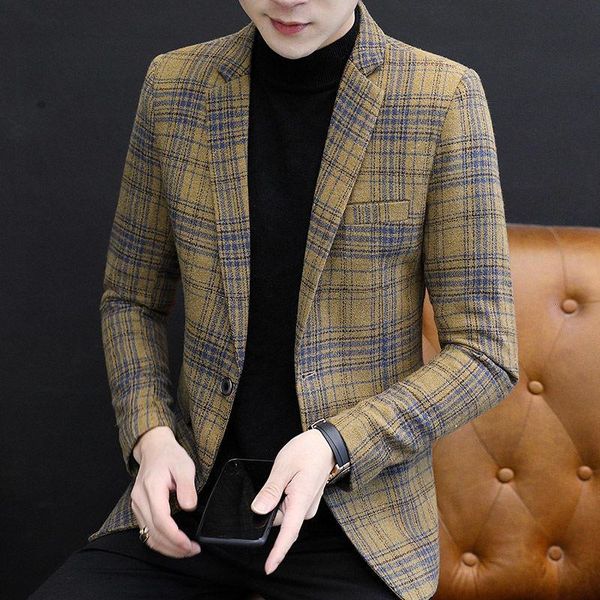 men's suits & blazers 3 color tweed plaid blazer men slim fit wool blend autumn winter para hombre leisure korean coat mens stylish, White;black
men's suits & blazers 3 color tweed plaid blazer men slim fit wool blend autumn winter para hombre leisure korean coat mens stylish, White;black