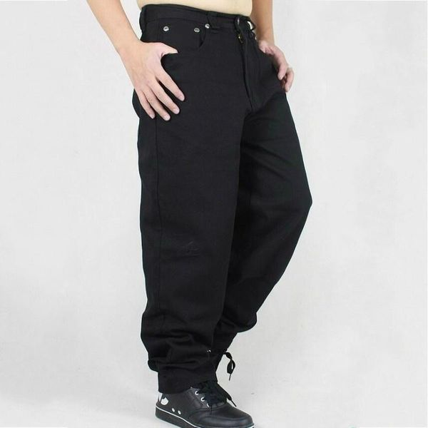 men's jeans fashion plus size hip hop baggy men loose fit wide leg denim pants solid black pocket dance trousers streetwear, Blue
men's jeans fashion plus size hip hop baggy men loose fit wide leg denim pants solid black pocket dance trousers streetwear, Blue