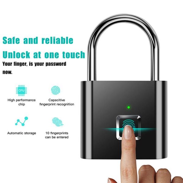 fingerprint id smart padlock micro usb charging travel item protection anti-theft luggage cabinet drawer locker 40 fingerprints access contr
fingerprint id smart padlock micro usb charging travel item protection anti-theft luggage cabinet drawer locker 40 fingerprints access contr