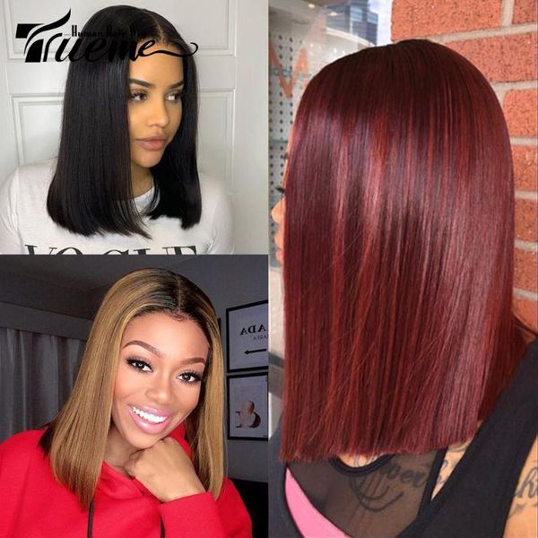 trueme 14 inch middle part bob lace wig brazilian remy straight human hair ombre 1b/99j 1b/27 1b/30 front wigs for women, Black;brown
trueme 14 inch middle part bob lace wig brazilian remy straight human hair ombre 1b/99j 1b/27 1b/30 front wigs for women, Black;brown