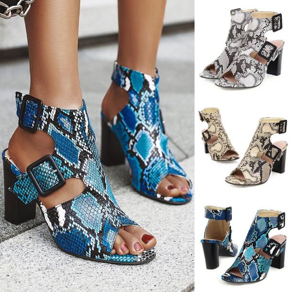 shoes women summer ashion sandals snake grain high heel shoe buckle strap thick heels buty damskie sapatos feminino a01, Black
shoes women summer ashion sandals snake grain high heel shoe buckle strap thick heels buty damskie sapatos feminino a01, Black