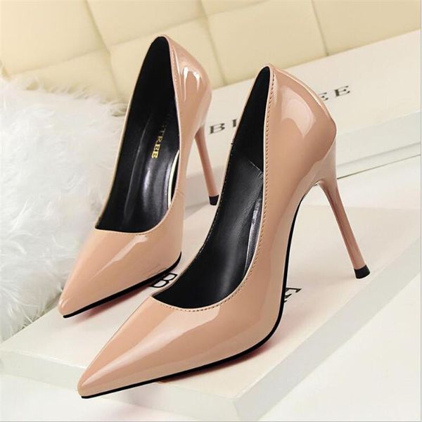 dress shoes 2021 pointed toe shallow fashion high heels women pumps concise patent leather women's wedding party show thin, Black
dress shoes 2021 pointed toe shallow fashion high heels women pumps concise patent leather women's wedding party show thin, Black