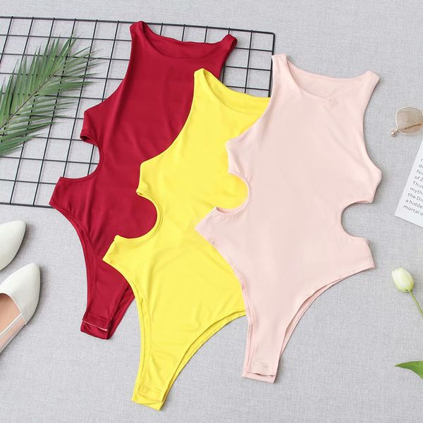 casual women o neck solid color bodysuit summer fashion ladies beach style female hollow skinny bodysuit 210430, Black;white
casual women o neck solid color bodysuit summer fashion ladies beach style female hollow skinny bodysuit 210430, Black;white