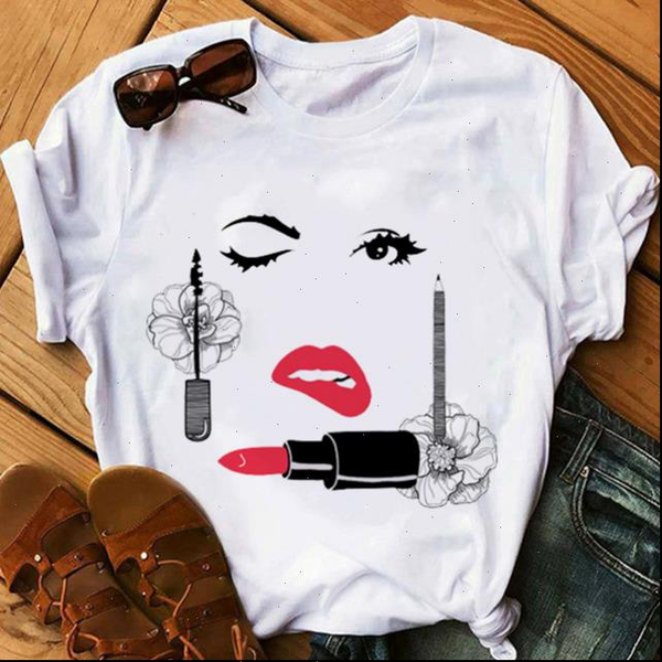 makeup art women eyelashes print vogue short sleeve t shirt kawaii streetwear hipster summer woman clothes, White
makeup art women eyelashes print vogue short sleeve t shirt kawaii streetwear hipster summer woman clothes, White