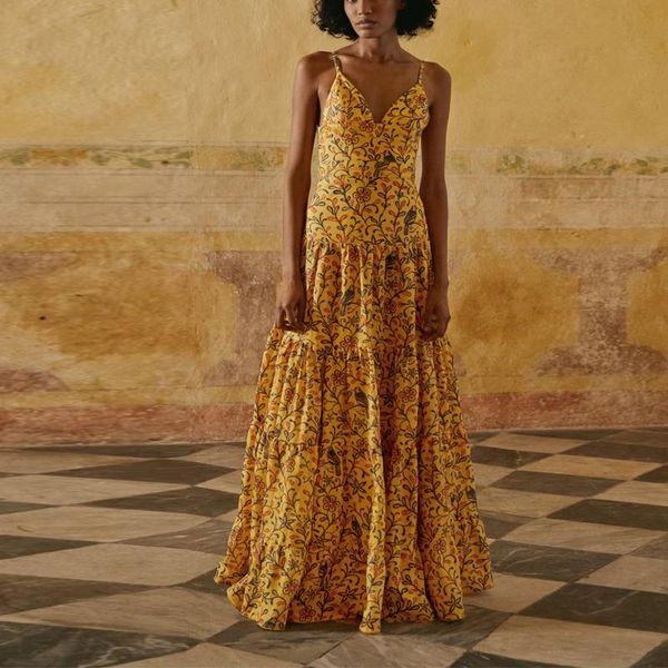 casual dresses 2021 summer women spaghetti strap maxi long yellow red printed dress, Black;gray
casual dresses 2021 summer women spaghetti strap maxi long yellow red printed dress, Black;gray